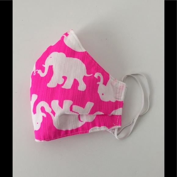 NEW HANDMADE LILLY PULITZER TUSK IN THE SUN FABRIC MASK - Picture 2 of 3